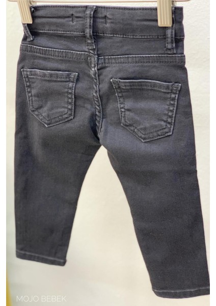 Mojo Unisex Bebek 1-4 Yaş Dar Paça Kot Pantolon 1920 Siyah