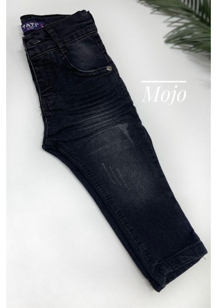 Mojo Erkek Çocuk Taşlanmış Slim Fit Kot Pantolon 2098 Siyah