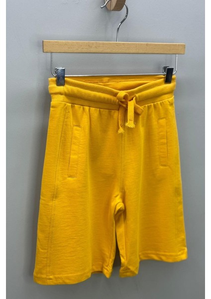 Erkek Çocuk 3-14 Yaş %100 Pamuk Penye Şort 4054 Hardal indirimleri