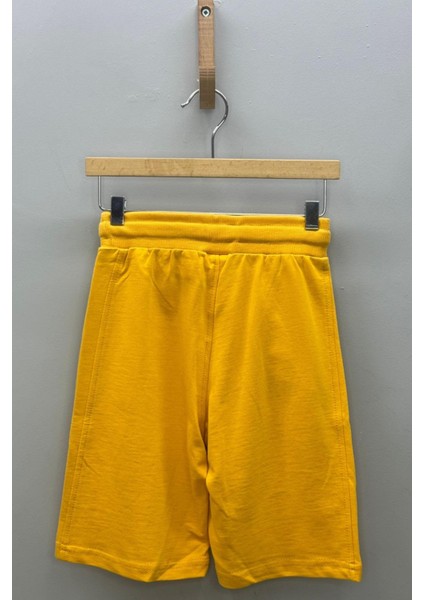 Erkek Çocuk 3-14 Yaş %100 Pamuk Penye Şort 4054 Hardal