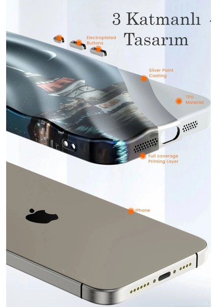 iPhone 13 Pro Kılıf Crew Desenli Kapak - Galata Kulesi fırsatları