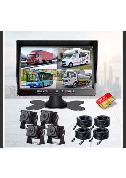 Araç Kamera Seti Pulnix PLX-924 4 Kanal 7 Inç Ekran Kayıtlı Fonksiyon (Hafıza Kartı Hediyeli) fırsatları