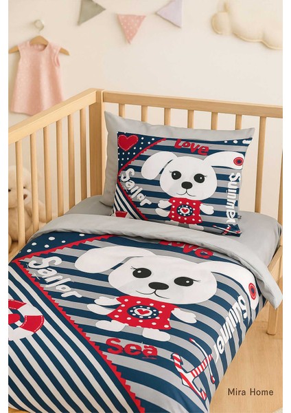 Yenidoğan Erkek Bebek Nevresim Takımı &AMP;#37;100 Pamuklu Sailor