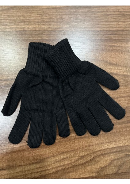 Erkek Siyah Eldiven – Birinci Kalite Çift Kat Akrilik Kumaş Kışlık Model modelleri