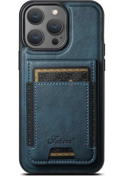 iPhone 12 Pro Max Kılıf H17 2-1 Manyetik Mıknatıs Kartlıklı Kapak