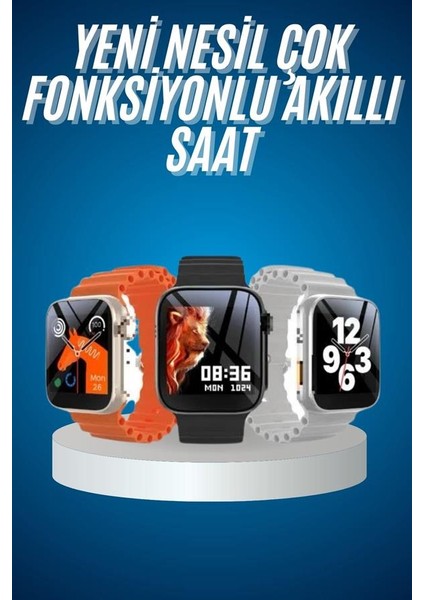 Yeni Nesil Akıllı Saat Müzik Dinleme Bildirim Görme Sesli Asistan Desteği - N570J458-M45570 fiyatları