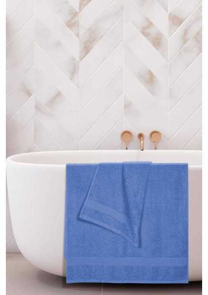 2 Li Banyo Havlu Takımı &AMP;#37;100 Pamuklu Dry Mavi fiyatları