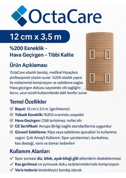 Sargı Bezi Elastik Bandaj 12CM x 3.5m modelleri