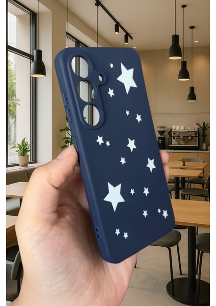 Samsung Galaxy S25 - Mini Yıldız Desenli Silikon Darbe Emici Klasik Korumalı Rubber Kılıf modelleri