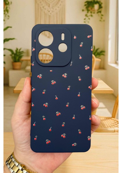 Xiaomi Redmi Note 14 - Mini Kiraz Desenli Silikon Darbe Emici Klasik Korumalı Rubber Kılıf fiyatları