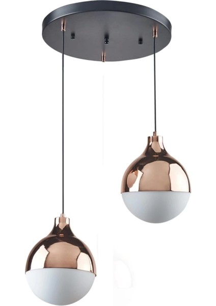 Modern Ikili Sarkıt Retro Bakır Renk Beyaz Camlı Yatak Odası Avize fiyatları