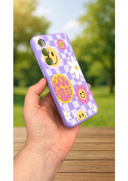 Samsung Galaxy S23FE -Good Vibes Desenli Silikon Darbe Emici Klasik Korumalı Rubber Kılıf modelleri