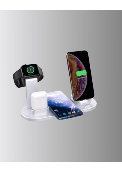 Kablosuz Şarj Istasyonu 4’ü 1 Arada iPhone Watch ve Airpods Uyumlu - N532J296-M75532 indirimleri