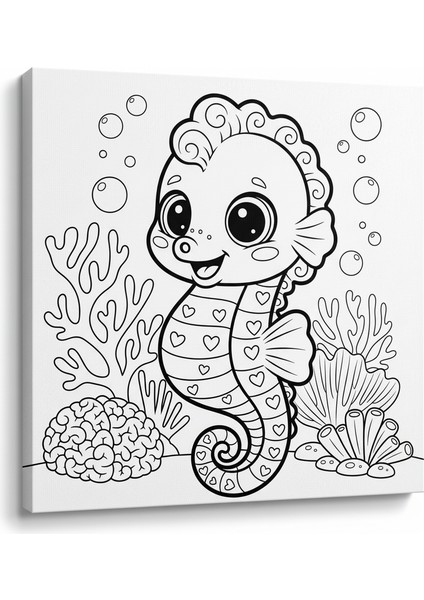 Çocuklar Için Sevimli Deniz Atı Temalı Eğitici ve Eğlenceli Boyama Seti modelleri