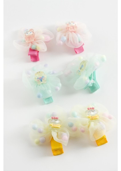 Ayıcık Çiçek Pens Toka 2 Adet