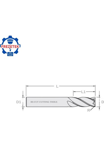 Köşe Radüs Karbür Freze 10 mm