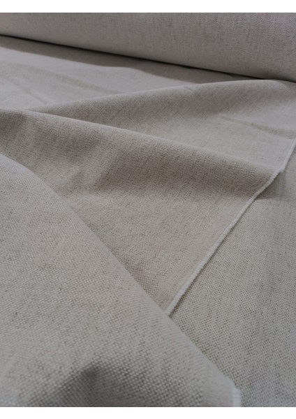 Koyu Krem Hasır Keten Fon Perde - Pilesiz - Tek Kanat - IO100 modelleri