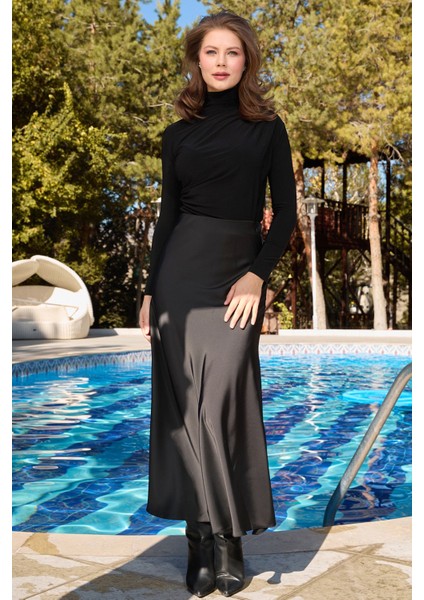 Beli Lastikli Midi Boy Saten Etek modelleri