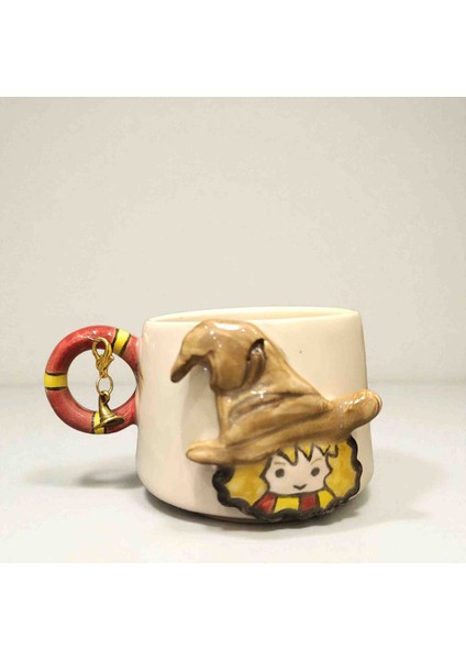 "sınırlı Sayıda" 3D Kabartmalı Charm Hediyeli El Yapımı Seramik Hermione Kupa Mug