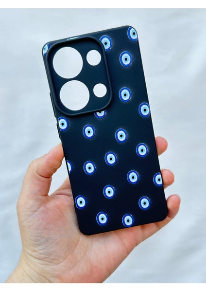 Redmi Note 13 4g Nazar Boncuk Desenli Uyumlu Silikon Darbe Emici Klasik Korumalı Rubber Kılıf