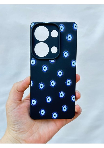Redmi Note 13 4g Nazar Boncuk Desenli Uyumlu Silikon Darbe Emici Klasik Korumalı Rubber Kılıf fiyatları
