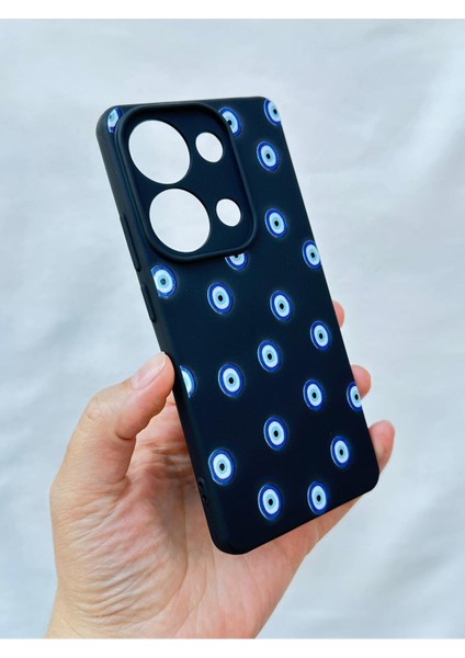 Redmi Note 13 4g Nazar Boncuk Desenli Uyumlu Silikon Darbe Emici Klasik Korumalı Rubber Kılıf modelleri