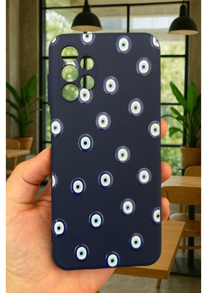 Samsung Galaxy A13 Uyumlu Nazar Boncuk Desenli Silikon Darbe Emici Klasik Korumalı Rubber Kılıf fiyatları