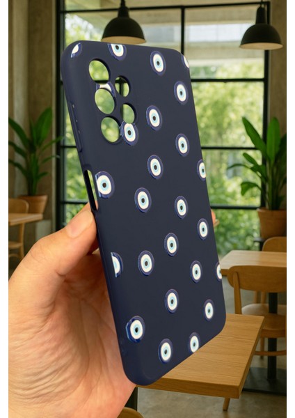 Samsung Galaxy A13 Uyumlu Nazar Boncuk Desenli Silikon Darbe Emici Klasik Korumalı Rubber Kılıf modelleri