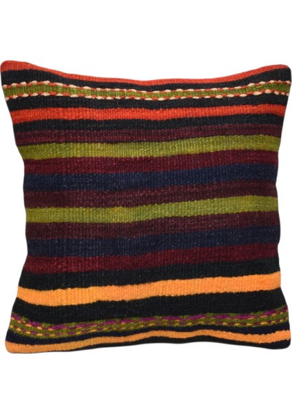 Yeni El Dokuma Dekoratif Kilim Kırlent Yastık Kılıfı 6524