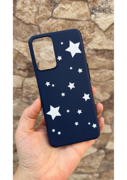 Oppo A16 Uyumlu Mini Yıldız Desenli Silikon Darbe Emici Klasik Korumalı Rubber Kılıf