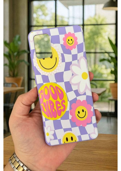 Samsung Galaxy A51 Uyumlu Good Vibes Silikon Darbe Emici Klasik Korumalı Rubber Kılıf