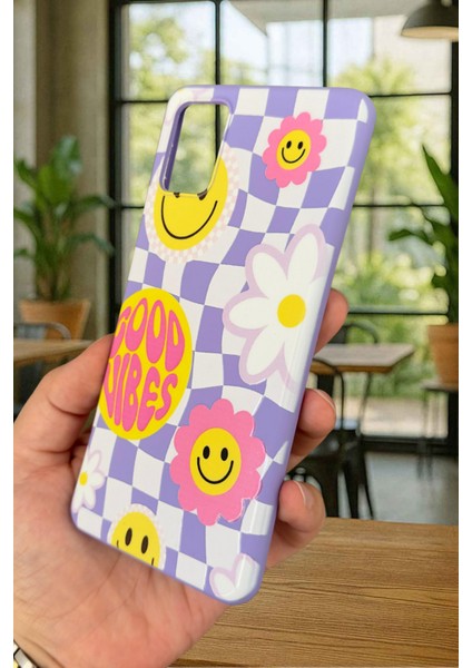 Samsung Galaxy A51 Uyumlu Good Vibes Silikon Darbe Emici Klasik Korumalı Rubber Kılıf modelleri