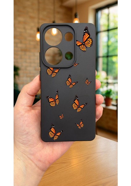 Redmi Note 13 Pro 4g Turuncu Kelebek Desenli Silikon Darbe Emici Klasik Korumalı Rubber Kılıf fırsatları