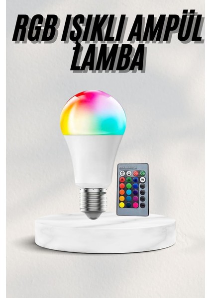 Akıllı Rgb LED Ampul LED Uzaktan Kumandalı Renk Değiştiren Ampul - M254R578-K58254