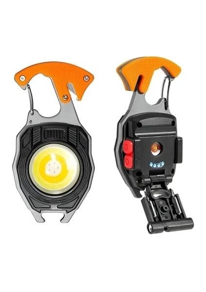 Çok Fonksiyonlu LED Şarjlı Anahtarlık Feneri