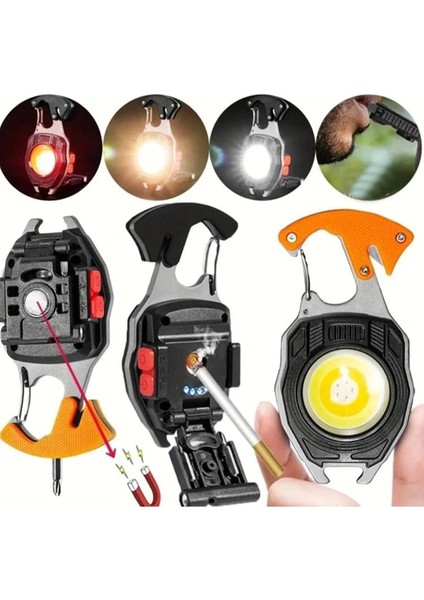 Çok Fonksiyonlu LED Şarjlı Anahtarlık Feneri indirimleri