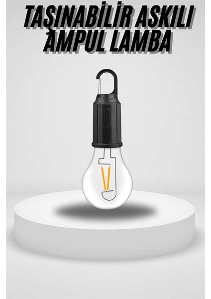 Taşınabilir Askılı Ampul Kamp Lambası Askılı Type-C Şarjlı Bahçe Lambası - M547R546-K445 fiyatları