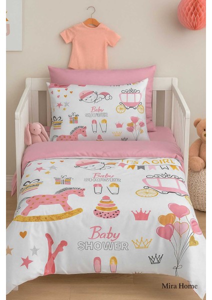 Dijital Baskılı 3D Pamuklu Yenidoğan Bebek Nevresim Takımı Happy Baby Shower modelleri