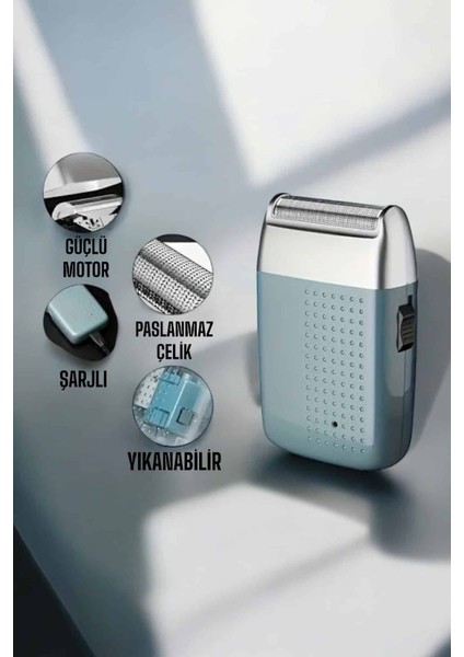 Tıraş Makinesi Sinek Kaydı Paslanmaz Çelik Taşınabilir Şarjlı - M578R313-K45578 modelleri
