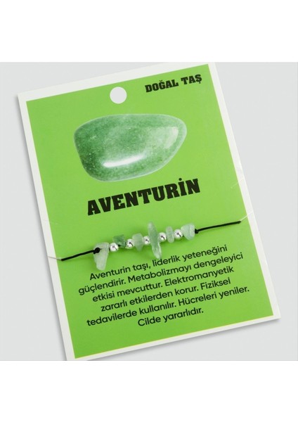 Aventurin Doğaltaşlı Ip Bileklik
