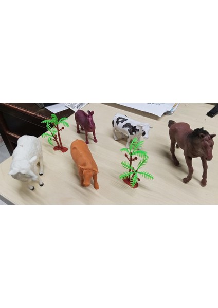 Plastik Çiftlik Hayvanları Oyuncak At Koyun Inek Tay 7 Parça fiyatları