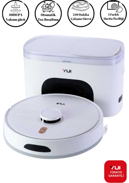 RS16 Pro Akıllı Robot Vacuum & Mop Süpürge Otomatik Toz Boşaltma Beyaz (Yuı Türkiye Garantili)