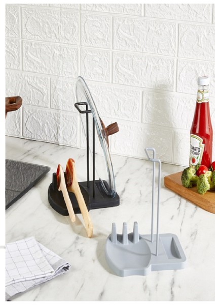 1 Adet Tencere Kapak ve Kepçe Düzenleyici Tencere Kapak Tutucu Stant fiyatları