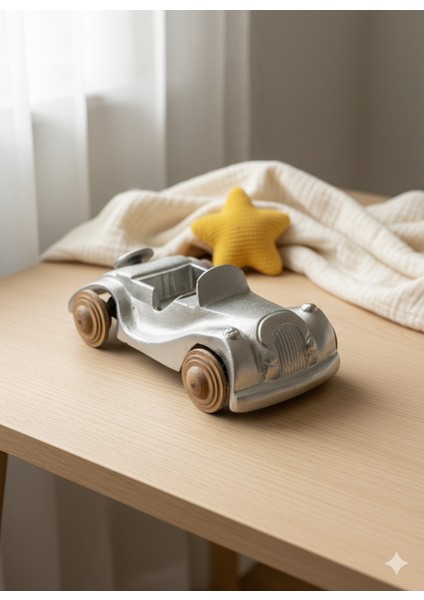 Nostaljik Metal Ahşap Tekerlekli Dekoratif Araba – Vintage Esintili Ev ve Ofis Dekoru fiyatları