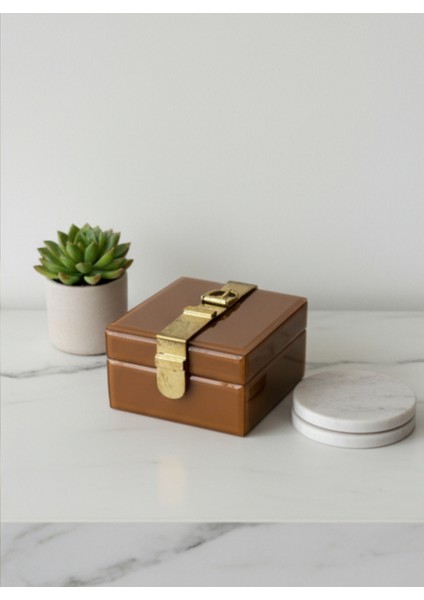 Modern Kahverengi Tokalı Şık Takı & Saklama Kutusu fiyatları