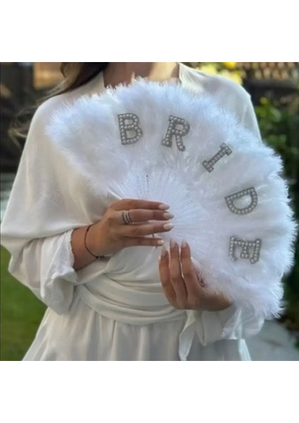 Bride Yelpaze | Gelin Düğün Aksesuarı | Bekarlığa Veda & Kına Partisi Süsleme