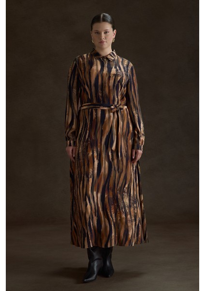 Desenli Viscon Elbise fiyatları