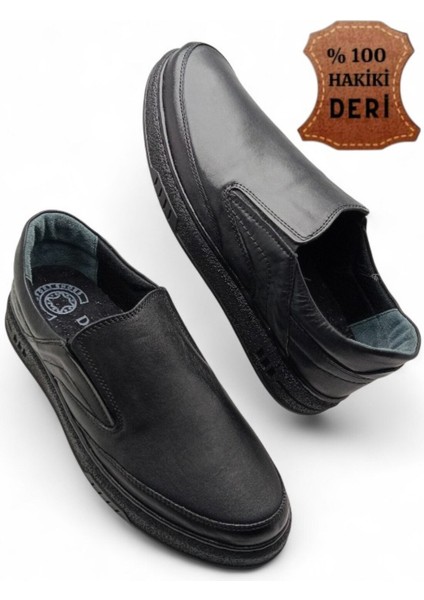 Hakiki Deri Ultra Ortopedik Dikişli Büyük Numara Günlük Erkek Ayakkabısı