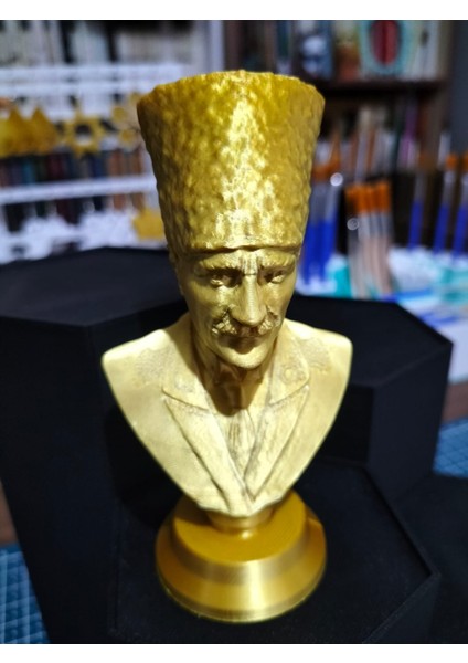 Altın Renkli Atatürk Büstü – 10 cm
