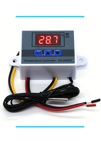 Dijital Termostat XH-W3002 LED Ekranlı Sıcaklık Kontrol Cihazı 220V ( Lisinya )